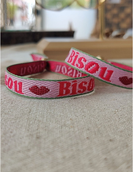 Bracelet ruban bisous - Kisselia
