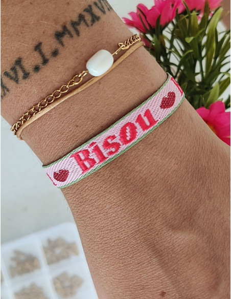 Bracelet ruban bisous - Kisselia