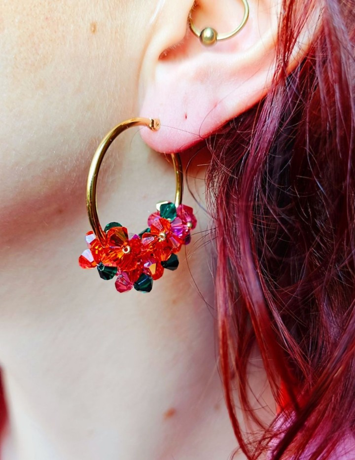 Boucles d'oreilles Éclora en acier inoxydable | Naphea