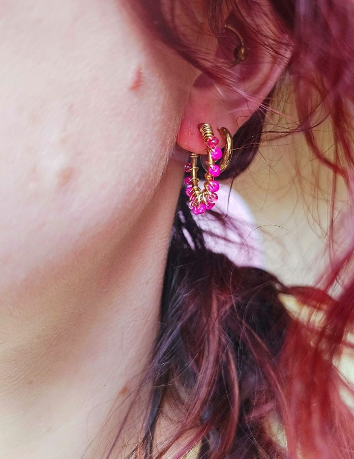 Boucles d'oreilles Calyra en acier inoxydable | Naphea