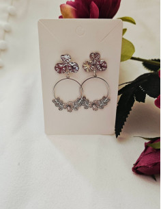 Rosalie - boucle d'oreille argenté 2