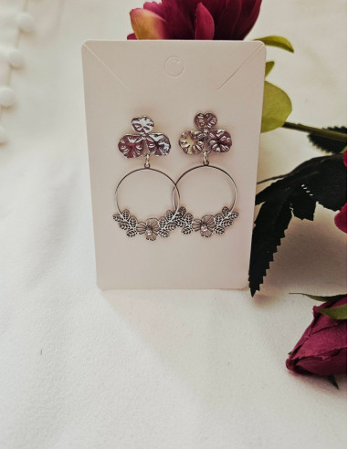 Rosalie - boucle d'oreille argenté