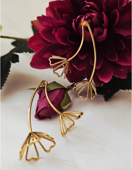 Camille - boucle d'oreille florale