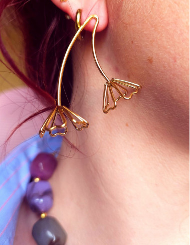 Camille - boucle d'oreille florale