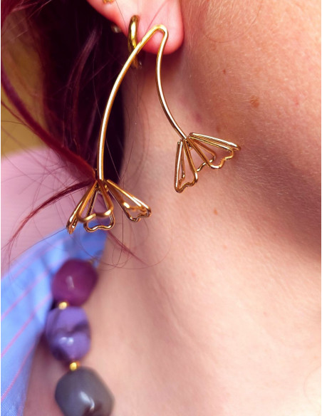 Camille - boucle d'oreille florale