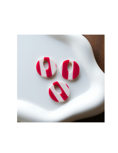 Pampille rond - framboise