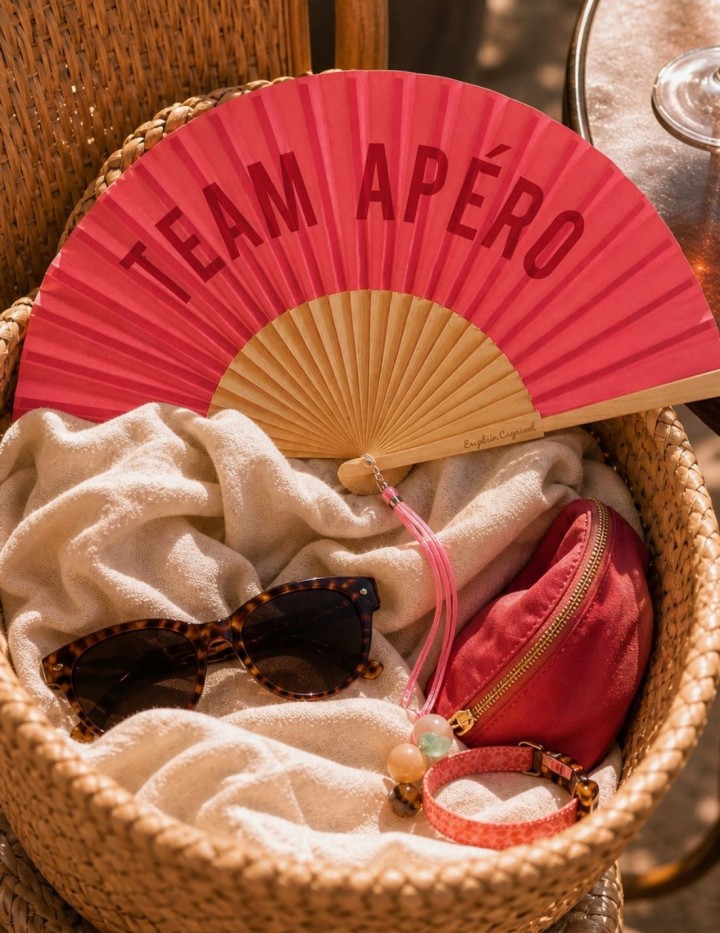 Éventail Enfin l’apéro rose en bambou | Naphea