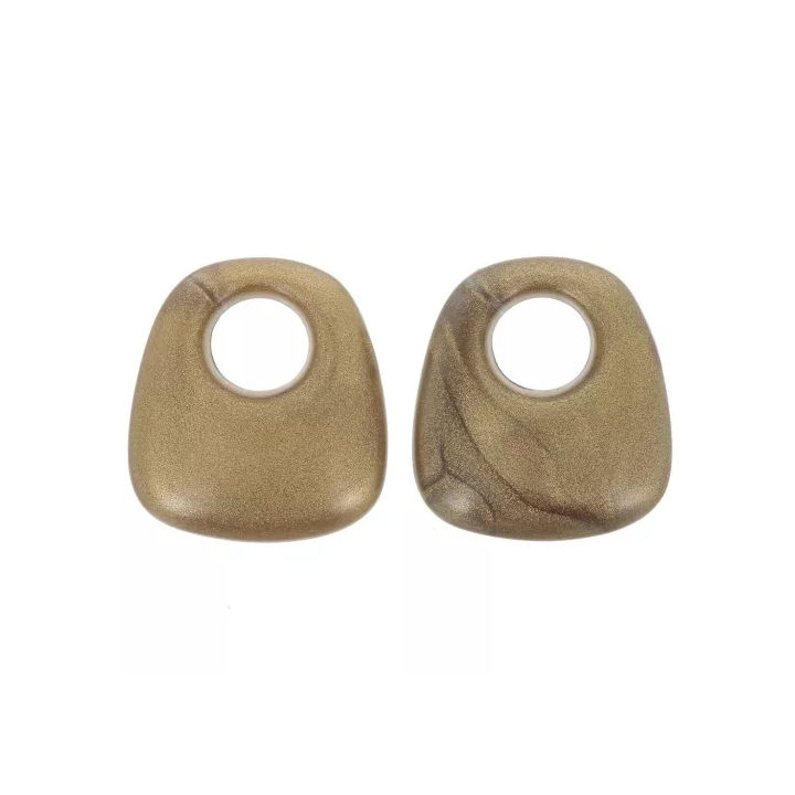 Pampille trapèze - Bronze marbré