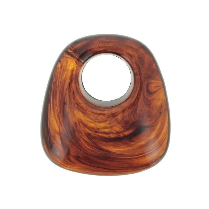 Pampille trapèze - Ambre marbré