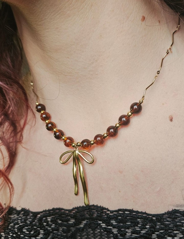 Collier Éloïse nœud en acier inoxydable | Naphéa
