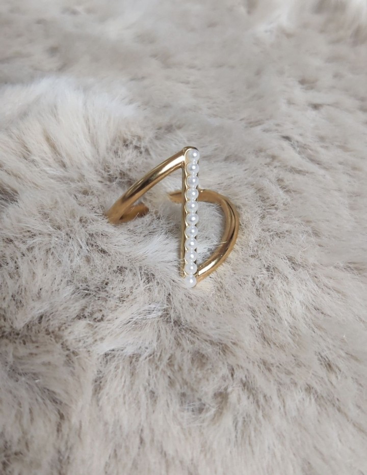 Bague Athèna en acier inoxydable | Naphea