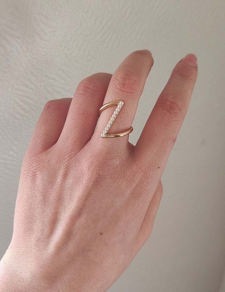Bague Athèna en acier inoxydable | Naphea