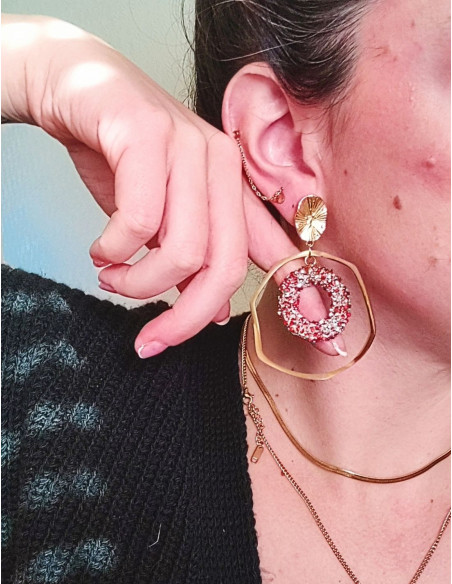 Boucle d'oreille iris