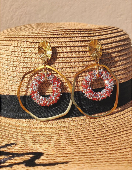 Boucle d'oreille iris