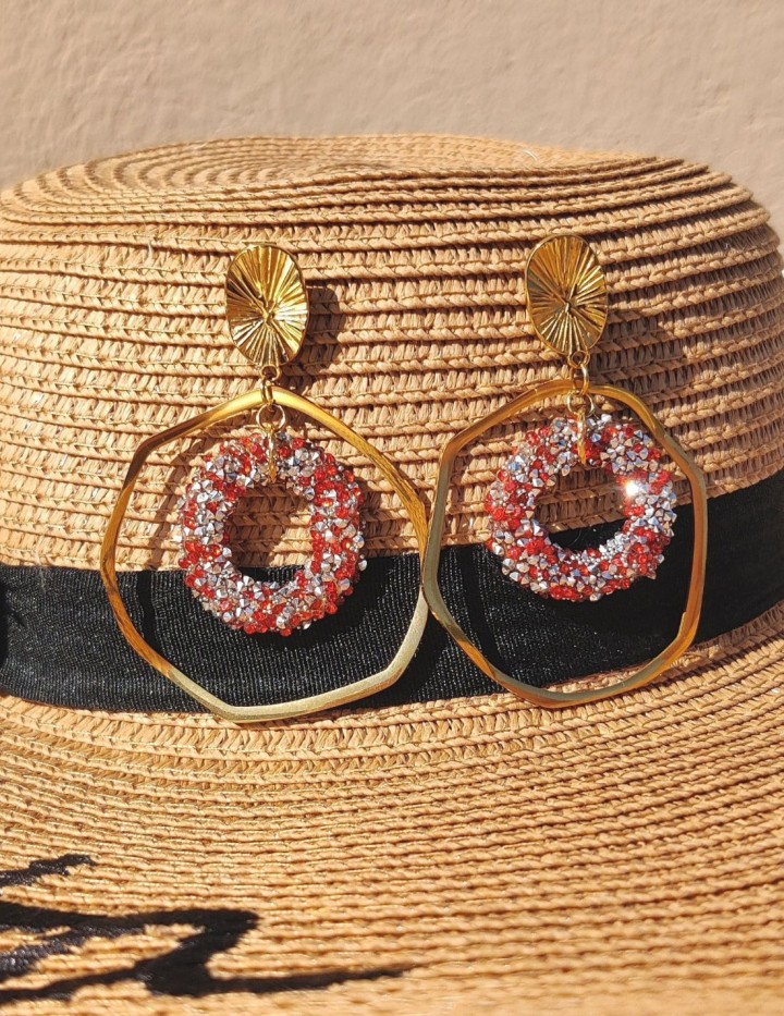 Boucle d'oreille iris