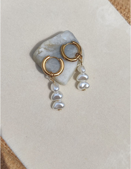 boucles d'oreilles créole perles