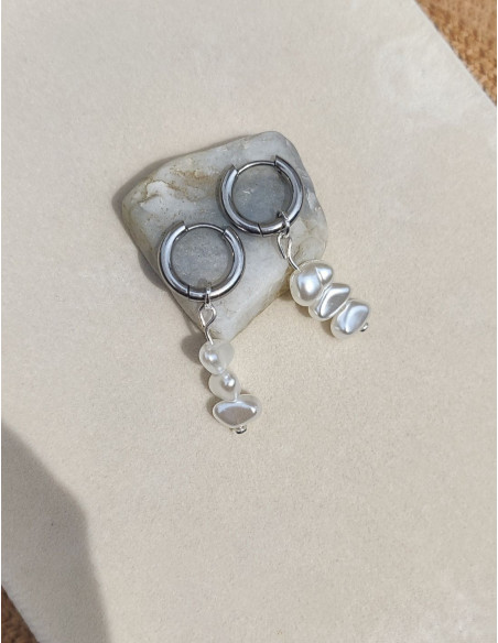 boucles d'oreilles créole perles