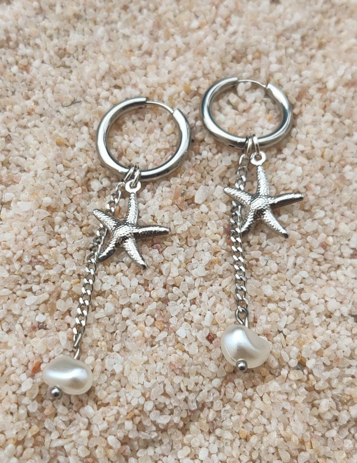 Boucles d’oreilles Nérée en acier inoxydable | Naphea