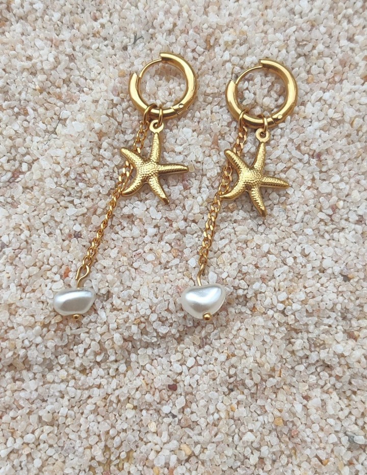 Boucles d’oreilles Nérée en acier inoxydable | Naphea