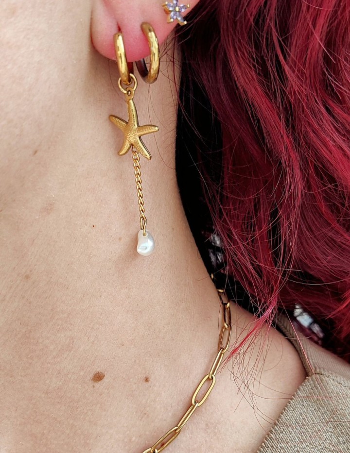 Boucles d’oreilles Nérée en acier inoxydable | Naphea