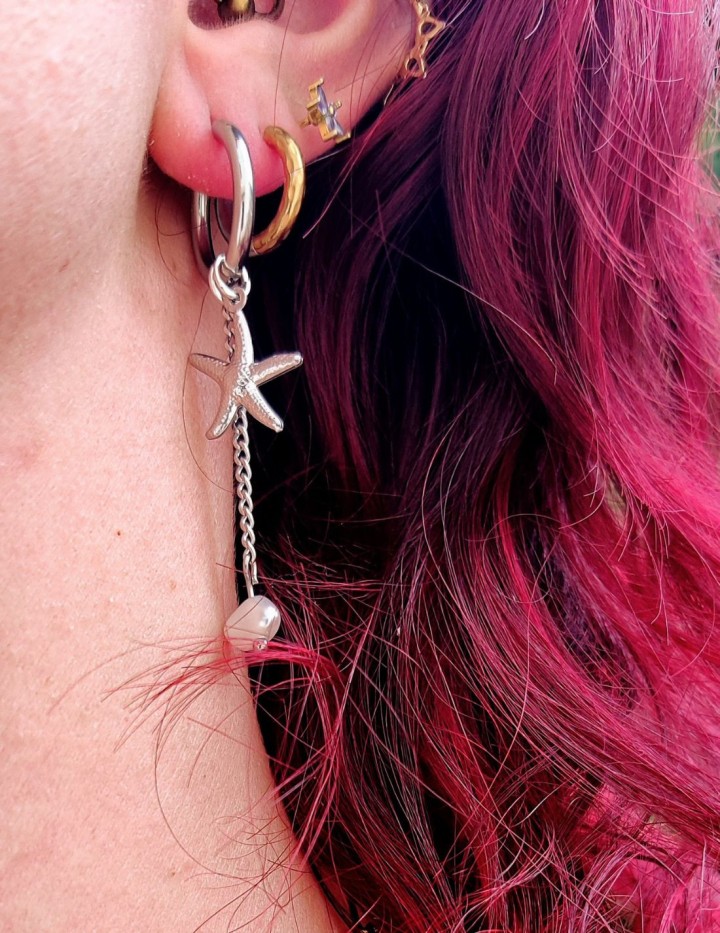Boucles d’oreilles Nérée en acier inoxydable | Naphea