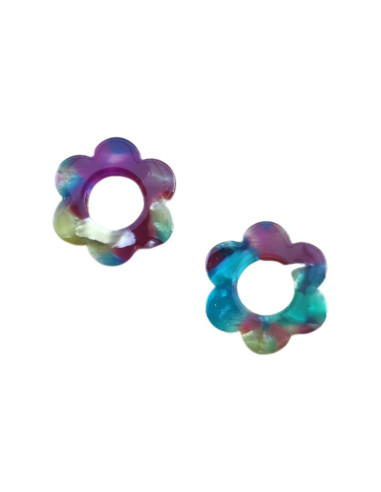 Pampilles fleur - écailles de tortue