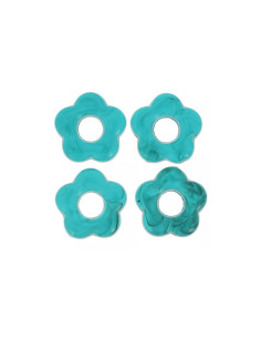 Pampilles fleurs - Marbré bleu