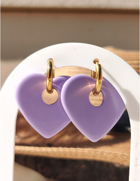 Pampilles cœur - Lilas