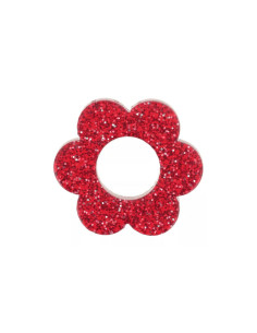 Pampilles fleur - Pailleté rouge
