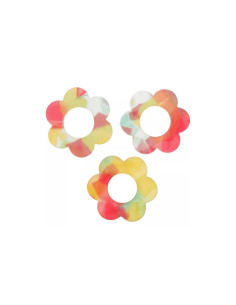 Pampilles fleur - écaille de tortue rouge