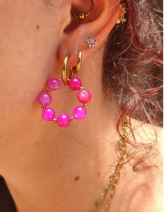 Pampilles - Agate rose 2