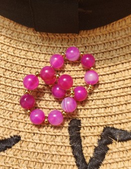 Pampilles - Agate rose en acier inoxydable | Naphea