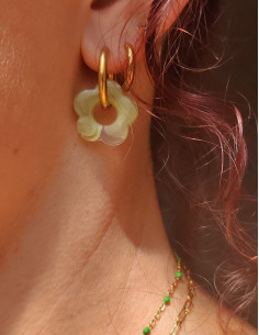 Pampilles fleur - Marbré olive 2