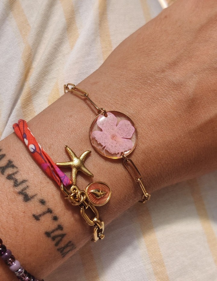 Bracelet fleurs séchées - FLORE
