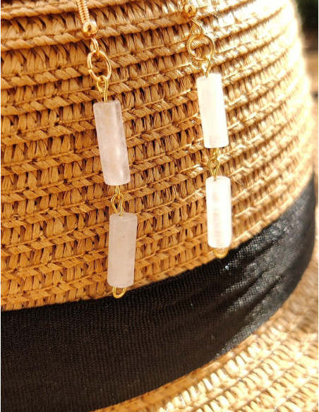 Boucles d'oreilles Auréa - Quartz rose