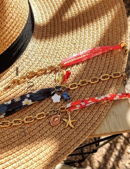 Bracelet Lysel - tissu Liberty