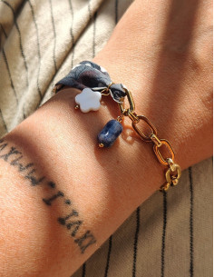 Bracelet Lysel - tissu Liberty 2